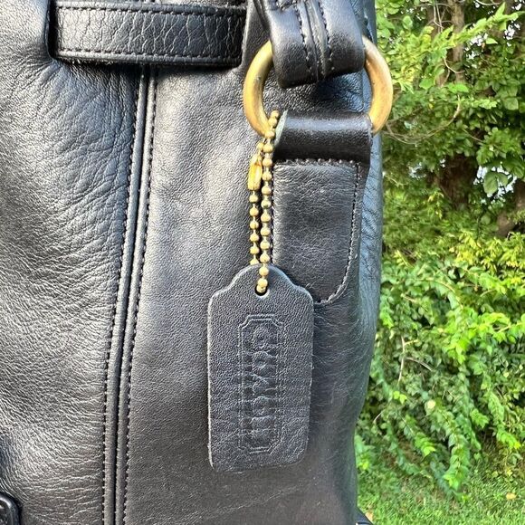 Vintage Coach Top Handle Backpack Bag Original Hang Tag Black 9992 Authentic - Picture 14 of 16